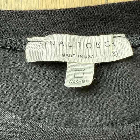 Final Touch Women’s Washed Black Slub Muscle Tank Top Size Small - Picture 4 of 9